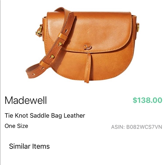 Madewell Handbags - Madewell Tie Knot Saddle Bag